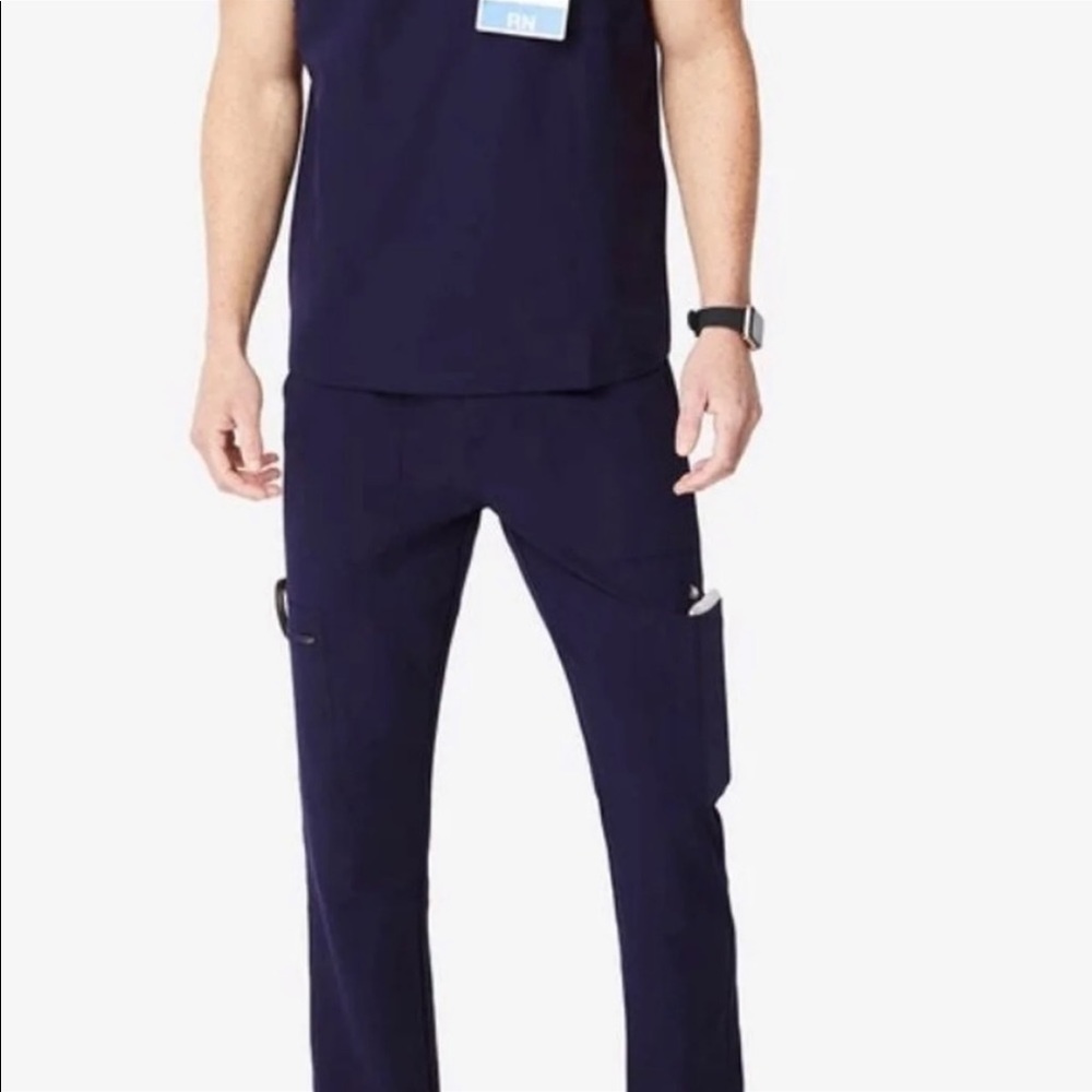 Set of Male Figs Navy blue Scrub SET ( top & bottom)/ Large